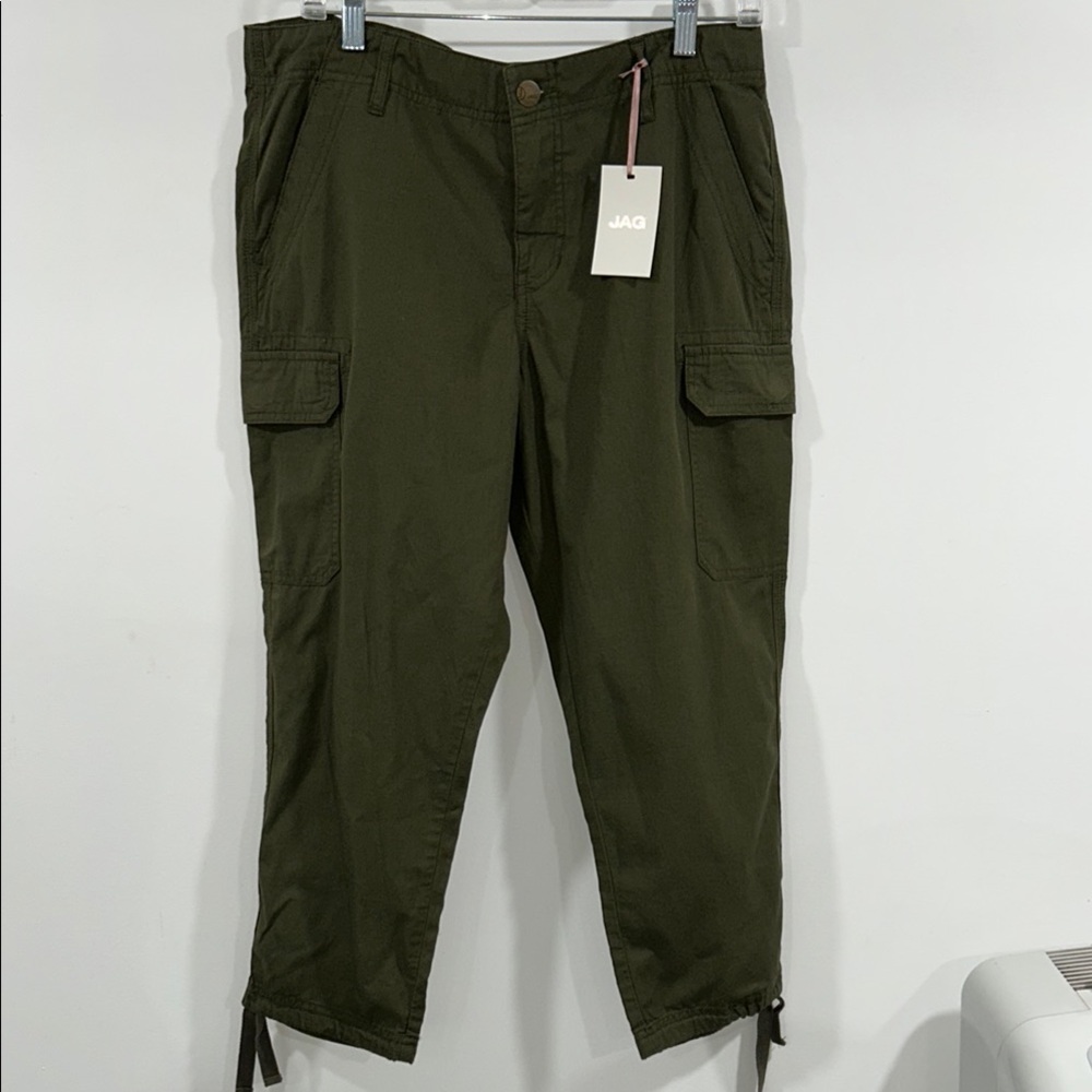 Jag Jeans Green Cargo Pants with Adjustable Ankle Ties